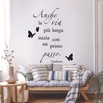 Muursticker Anche la via più lunga 