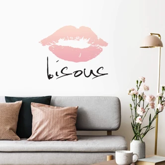 Muursticker Bisous 