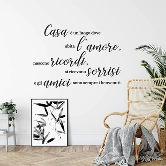 Wandtattoo Casa e un luogo dove abita l'amore Wandtattoo Casa e un luogo dove abita l'amore