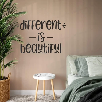 Adesivo murale - Different is beautiful 