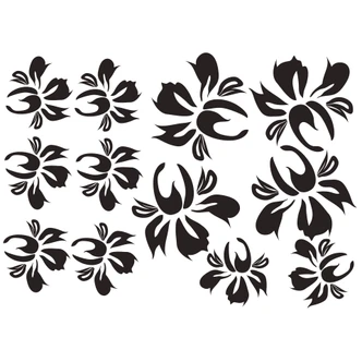 Wandtattoo Blüten-Set 17 