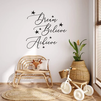 Wandtattoo Dream Believe Achieve 