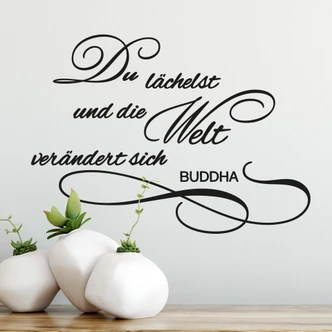 Adesivo murale - Du lächelst  