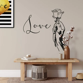 Muursticker Een roos voor jou 