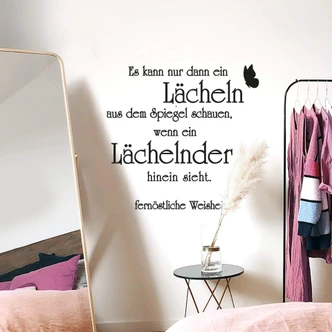 Wandtattoo Es kann nur dann ein Lächeln... 