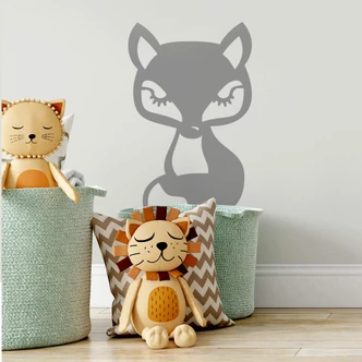 Wandtattoo Fuchs sitzend 