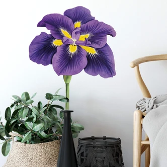 Wandtattoo Garten Stiefmütterchen - lila 