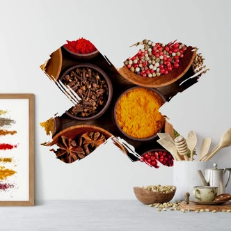 Wandtattoo Gewürze durchkreuzt 