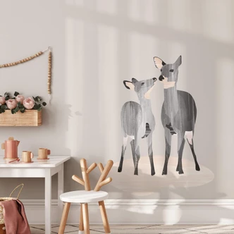 Muursticker Goed Blauw - Hertjes 