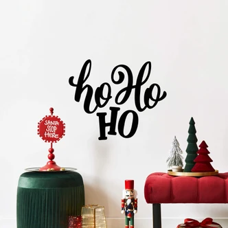 Wandtattoo Weihnachten Schriftzug Ho ho ho  