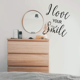 Wandtattoo I love your smile 