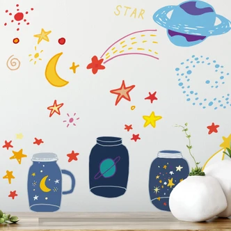 Muursticker set Galaxy in a Bottle 