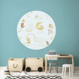 Wandtattoo Oliver Robins - Süße Träume - weiß - rund 