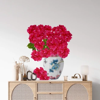 Wandtattoo Kleinstrauchrose in Vase 