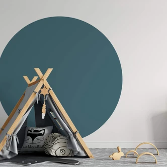 Zelfklevende Wandcirkel Petrol - Petrolblauwe Cirkel Muursticker 