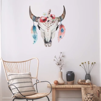 Adesivo murale Kvilis - Bohemian Skull 