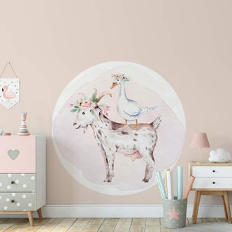 Zelfklevende Wandcirkel Kvilis - Samen op Stap Zelfklevende Wandcirkel Kvilis - Samen op Stap