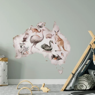 Muursticker Kvilis - Australia and its Animals 