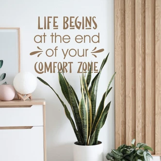 Wandtattoo Life begins at the end of 