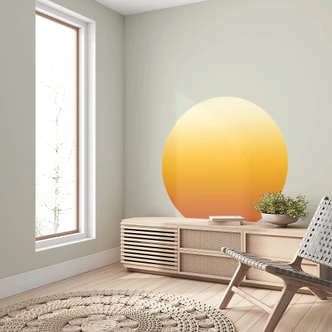 Zelfklevende Wandcirkel - Sunset Ombre 