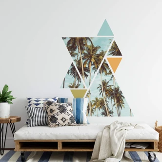 Muursticker Palmbomen in Driehoek 