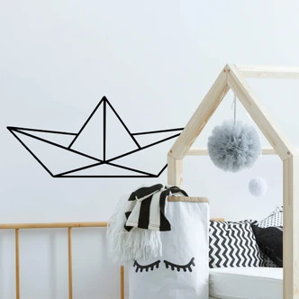 Wandtattoo Papierboot 