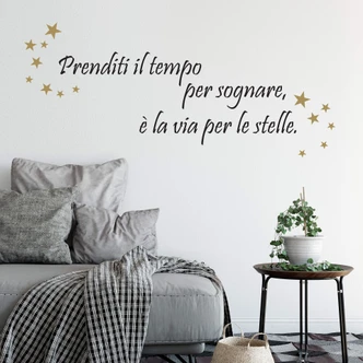 Muursticker Prenditi il tempo per sognare (2-kleurig) 