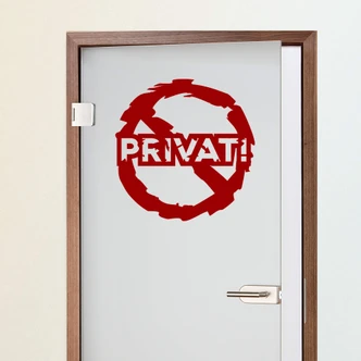 Wallsticker -  Privat! 