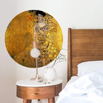 Zelfklevende Muurcirkel - Klimt - Adele Bloch 