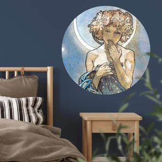 Sticker mural Mucha - Etoile : La lune 