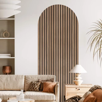 Muursticker  Wandpaneel houtlook smal 