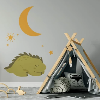 Muursticker Dino onder de Sterren 