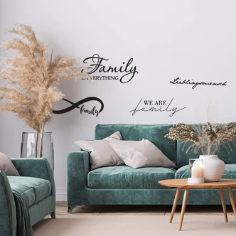Wandtattoo Spruchbogen Familie 