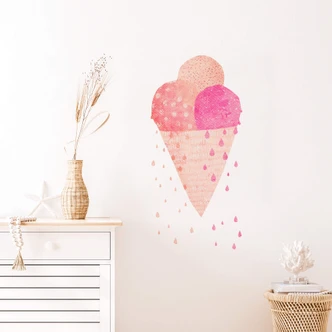 Sticker mural Treechild - Trois boules de glace en été Sticker mural Treechild - Trois boules de glace en été