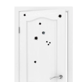 Adesivo murale - foro d'entrata del proiettile, per spioncino (11 parti) 