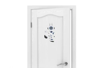 Wandtattoo Türspion Robot 02 