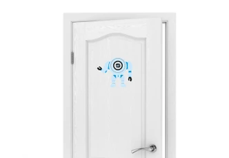 Wandtattoo Türspion Robot 01 