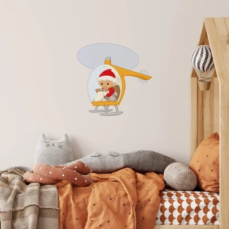 Adesivo murale Sandman in elicottero 