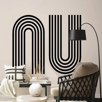 Sticker mural Boho arcs lignes (set de 2) 