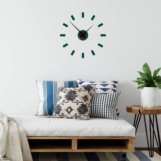 Muursticker met Klok -Strepen 