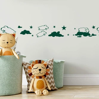 Wandtattoo Bordüre Schäfchen 1 