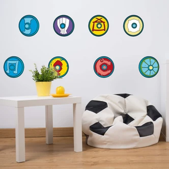 Wandtattoo Wickie - Vikinger Schilde Wandtattoo Wickie - Vikinger Schilde