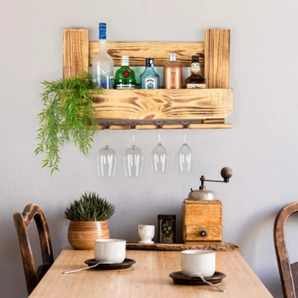 Küchenregal aus Kiefernholz - 67x40 cm Küchenregal aus Kiefernholz - 67x40 cm