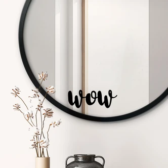 Spiegelsticker WOW 