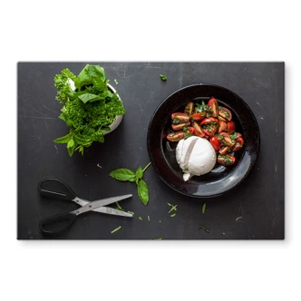 Spritzschutz Tomate Mozzarella Spritzschutz Tomate Mozzarella