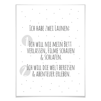 Poster - Ich habe zwei Launen 