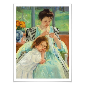 Poster Cassatt – A young mother and child 