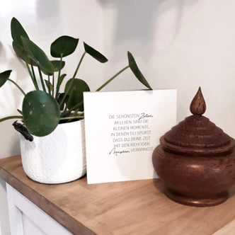 Holzbild zum Hinstellen - Die schönsten Zeiten im Leben 02 - 15x15 cm 