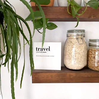Houten Decoratieblok - Travel 