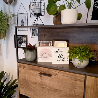 Houten Decoratieblok Graves - Heart in Hand 